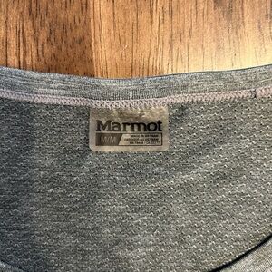 Marmot T-Shirt Women’s Sz. Med Gray Heather Short Sleeve Breathable Athletic Tee